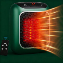 Black Friday: Aquecedor cerâmico de 800 W com controle remoto, timer de 12 horas, 2 níveis de aquecimento e termostato - Efic