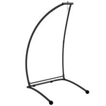 Hammock Chair Stand, C Shape Hanging Heavy Duty Metal Frame Hammock Stand for Hanging Hammock Air Porch Swing Chair, Indoor & Outdoor Use, Black