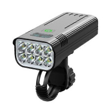 Predné svetlá na bicykel, 8000 lúmenov, super jasné, 8 LED, 5200 mAh, nabíjateľné cez USB, displej s displejom a 5-YXY