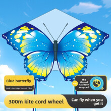 (Blue) Kite Butterfly Themed With Plastic Frame For Outdoor Toy Activities Cartoon