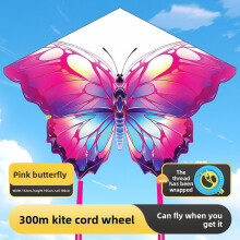 (Pink Blue) Kite Butterfly Themed With Plastic Frame For Outdoor Toy Activities Cartoon