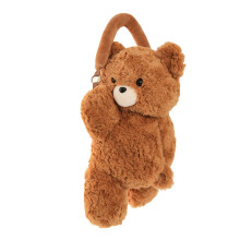 (LightBrown)Housse de boîte à mouchoirs ours en peluche avec matière polyester pour chambre enfant et espace de vie décoration