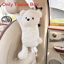 (MatteBear)Porte-mouchoirs de voiture lapin en peluche créatif avec design de dessin animé mignon pour décoration intérieure de voiture