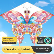 (Red) Kite Butterfly Themed With Plastic Frame For Outdoor Toy Activities Cartoon