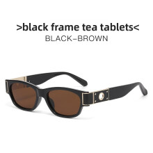 (Black Brown)Square Frame Sunglasses With Pc Lenses For Travel And Outdoor Activities Fashion