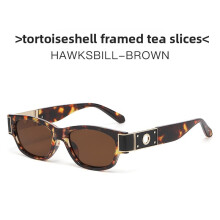(Tortoise Lens)Square Frame Sunglasses With Pc Lenses For Travel And Outdoor Activities Fashion