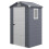4.4ft x 3.3ft size Aluminium Frame and Plastic Wall Shed, with Foundation - Grey 1