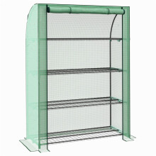 4-Tier Mini Greenhouse, 170x120x50cm, PE Cover