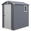 4.4ft x 6.2ft Aluminium Frame and Plastic Wall Shed, with Foundation - Grey 1