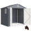 7.9ft x 6.2ft Aluminium Frame and Plastic Wall Shed, with Foundation - Grey 1