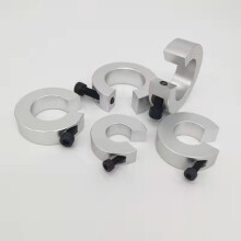 Conjunto de 4 anéis de fixação de limite de eixo em liga de alumínio SBR20 para trilho linear, com chave.
