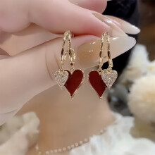 Heart Dangle Earrings for Women –Trendy Asymmetrical Drop Earrings in Gold, Silver or Rose Gold – Mismatched Statement Jewelry for Gi