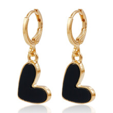 Heart Dangle Earrings for Women – Trendy Asymmetrical Drop Earrings in Gold, Silver or Rose Gold – Mismatched Statement Jewelry for G