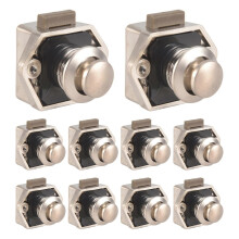 10Pcs Camper Car Push Lock RV Caravan Boat Motor Home Cabinet Drawer Latch Button Locks Furniture Door Lock Hardware
