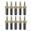 Conjunto de 10 Conectores Mini de 3,5 mm com Trava de Rosca, Conector Estéreo Jack de 3,5 mm Compatível com Cabos de Microfon 1