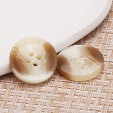 Conjunto de 10 botões redondos de resina com 4 furos, base plana, para costura, artesanato, decoração e projetos DIY - 28 mm