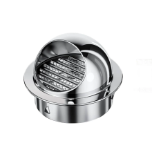 Stainless-steel Round Brushed Bull Nosed External Extractor Wall Vent Outlet New 2026(100mm)