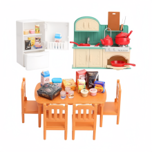 Conjunto de muebles para casa de muñecas para niños, juguetes en miniatura, accesorios para casa de muñecas, juguetes de juego