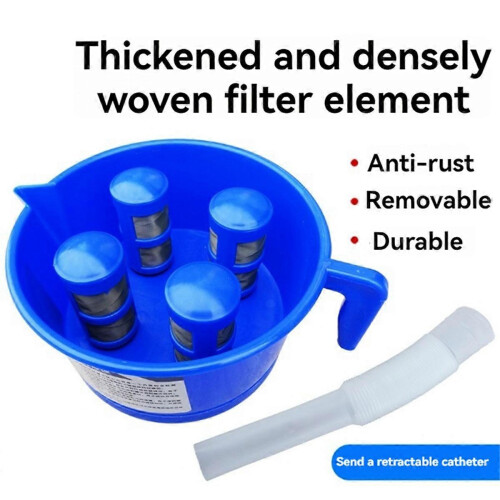 Trichterförmiger Öl- und Wasserabscheider mit vier Filterelementen 1