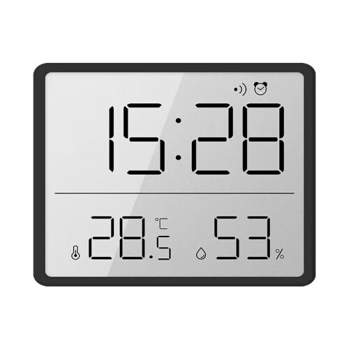 Magnetic Wall &amp; Fridge Digital Clock with Temp/Humidity Sensor, Slim LCD Display, Battery Powered 25-26s