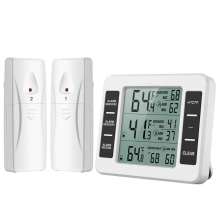 Wireless Digital Freezer Alarm Thermometer Fridge Home Indoor Outdoor 2 Sensors FP