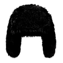 Gorro de inverno de pelúcia em formato de orelha de coelho de desenho animado, com pelos longos e macios, ideal para fotos. P