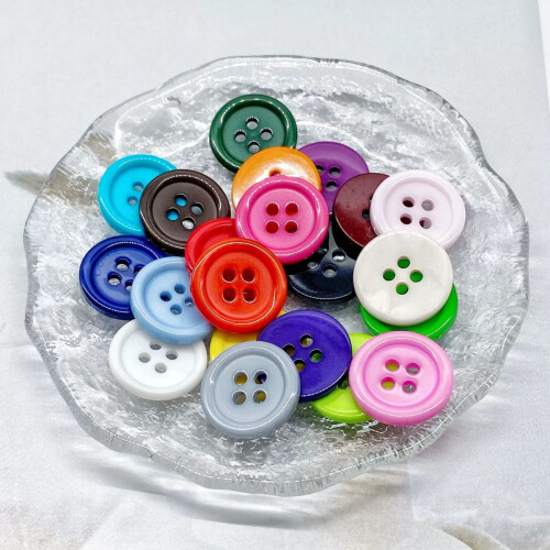 50pcs 25mm(1") Multi Color Resin Button Sewing Buttons for Craft Clothes 2