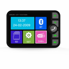 Receptor de rádio DAB para carro, adaptador de sinal digital para transmissão, antena DAB+, compatível com Bluetooth, transmi