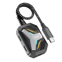 Compatível com o adaptador de fone de ouvido Apple PD27W, cabo adaptador, conversor 2 em 1 para chamadas de áudio, suporte pa