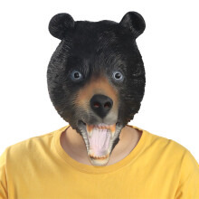 Máscara de Urso Realista, Máscara de Cabeça Inteira, Máscara de Halloween para Fantasia de Festa de Carnaval