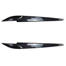 Embellecedor de la ceja del faro delantero del coche compatible con BMW X5 F15 X6 F16 2014-2019 Accesorios para automóvil Negr