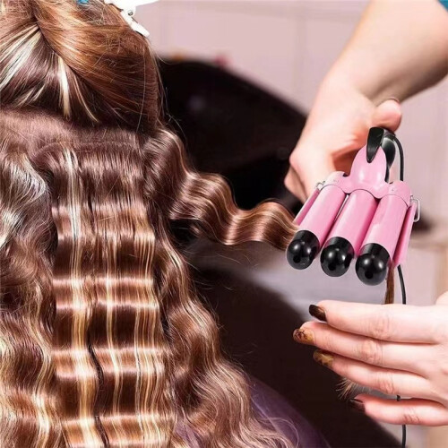 Curler, 3 Barrel Curler With Adjustable Temperature And Lcd Temperature 2