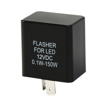 Relé de pisca-pisca LED ajustável de 12V e 2 pinos para motocicleta.