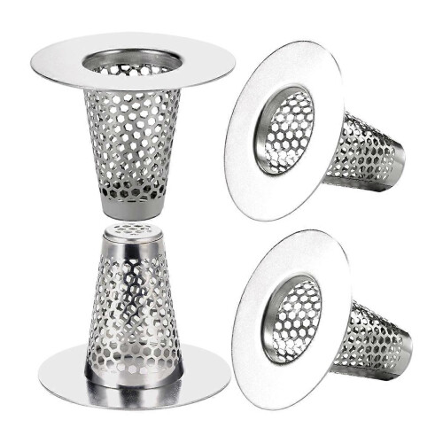 4 PCS Bathroom Sink Drain Strainers for 1.2-1.6Inch Drain Hole