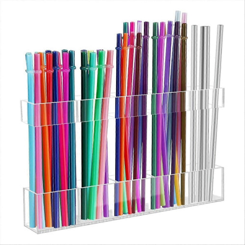 Großer Acryl-Strohhalmhalter (25 cm) für Schränke mit doppelseitiger Oberfläche