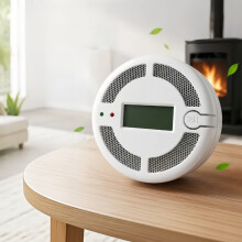 Mini détecteur de monoxyde de carbone, alarme de monoxyde de carbone à piles avec affichage numérique LCD pour la sécurité à la
