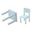 Ensemble de 3 tables et chaises miniatures pour enfants 2