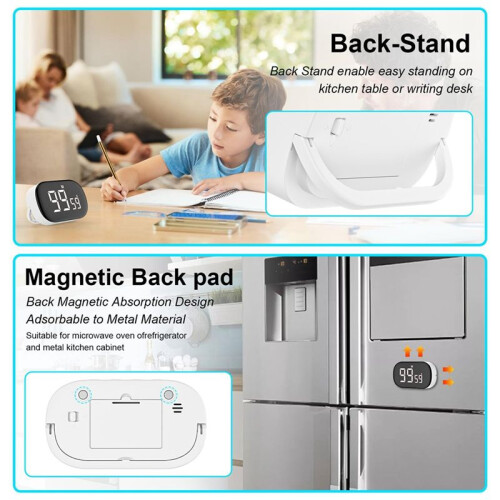 Digital Kitchen Timer,Digital Timer Egg Timer,Digital Kitchen Timer,Stopwatch, Alarm Clock,for Learning, Cooking, Sports