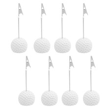Lot de 8 porte-noms en forme de balles de golf avec pinces crocodiles pour la décoration de table, idéal pour les événements su