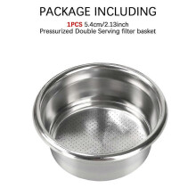 Panier-filtre double paroi de 54 mm compatible avec les machines à café Sage BES870/875/880/878/890 Bambino Plus 500 (1 filtre