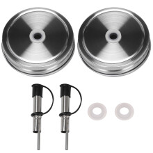 Coperchi per Beccuccio Versatore a Bocca Normale da 2 Pezzi con Tappi per Dispenser per Cocktail di Olio D'Oliva e Shaker per Condimento per Insalata