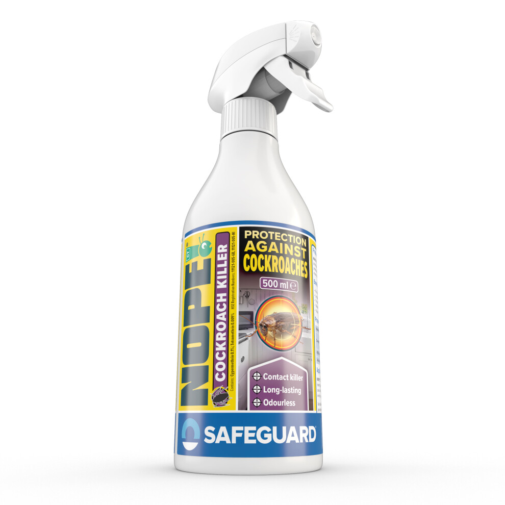 Nope! (500Ml) Nope Cockroach Killer Spray Odourless, Strong, Contact Treatment For Home Use