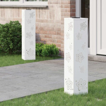 vidaXL Solar LED Weg Licht 2 stk. Warmes Weiß 18 x 18 x 80 cm