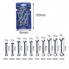 Metric small professional mini combination wrench spanner set 4-11mm 10pcs