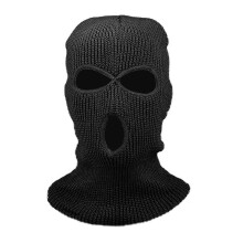 Nieuw modieus gebreid skimasker met 3 gaten, winterbalaclava, warm gebreid gezichtsmasker voor buitensporten