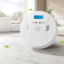 Rook- en koolmonoxidemelder, vervangbare batterij, digitaal LCD-display, 85 dB luide sirene, stilte- en zelftestfunctie, dubb