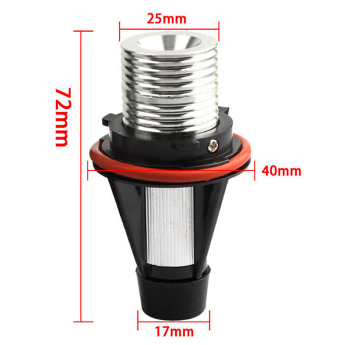 Paar weiße LED-Angel-Eye-Markierungsleuchten für BMW E39, E53, E60, E63, E64, E66, E87, 5, 6, 7, X3, X5 2