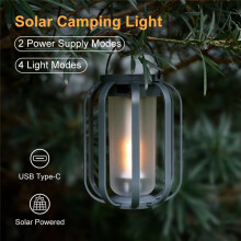 Lanterne Solaire D'Extérieur Suspendue - Étanche, Double Charge, Idéale pour la Décoration de Jardin