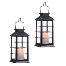 Lot de 2 Lanternes Solaires à LED Sans Flamme pour Jardin, Décoration D'Extérieur, Idéales pour une Table, une Fête ou un Jardin.