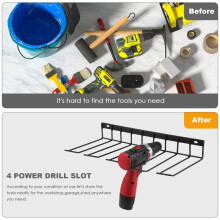 Power Tool Organizer Wiertarka Stojak do Przechowywania PółKa NaśCienna Mocny Uchwyt do Wiertarki do Stacji łAdująCej Wiertarki